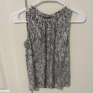 Simply Vera Vera Wang Black and White Patterned Blouse